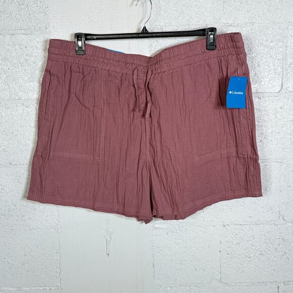 Columbia Plus Size Holly Hideaway Cotton Breezy Shorts - Fig 3X